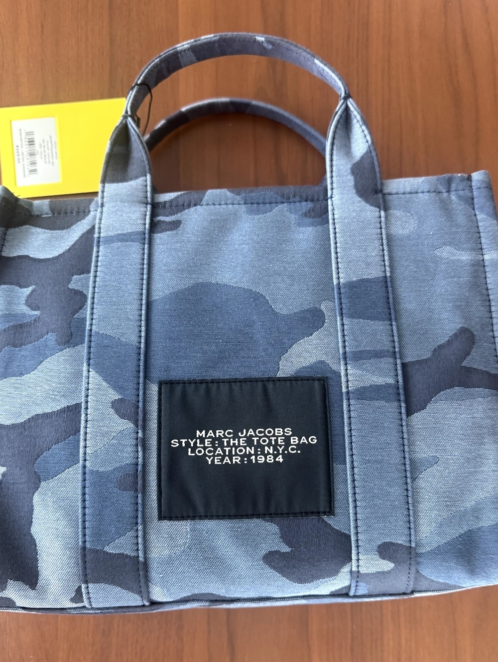 Marc Jacobs The Tote Bag in Blue Camo with Black Strap - Picture 5 of 9